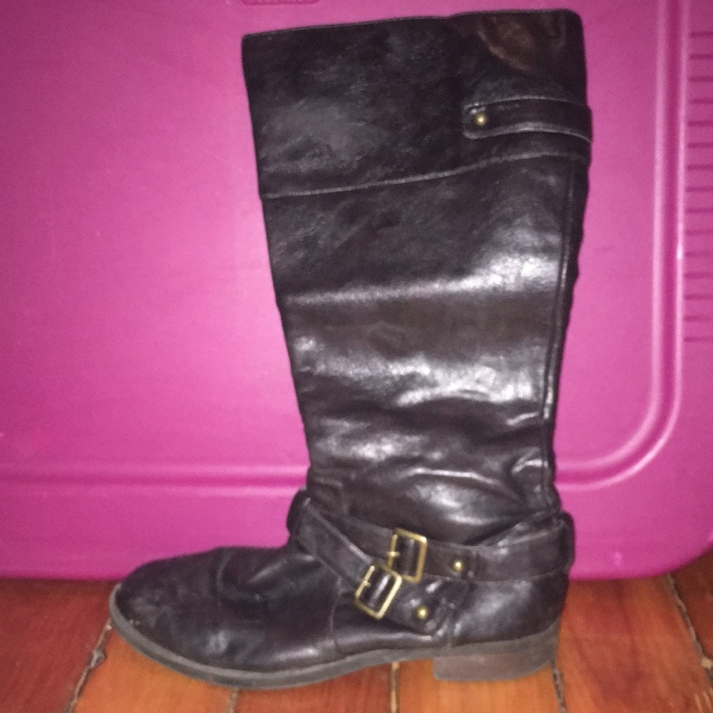 Brown riding boots